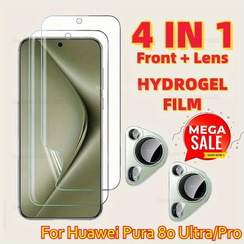 Photography Kit Huawei Pura 80 Ultra - [4-in-1]2Pcs HD 안티 스크래치 하이드로 겔