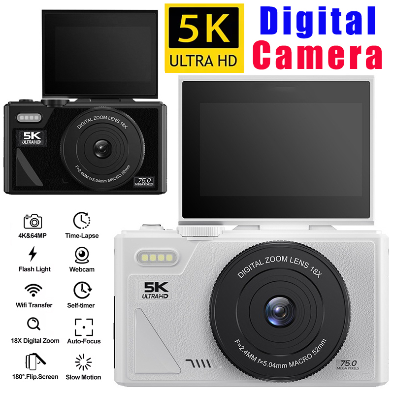 75MP 디지털 캠 사진 카메라 3.0인치 플립 스크린 - Photography Nature Images 리뷰 및 가격