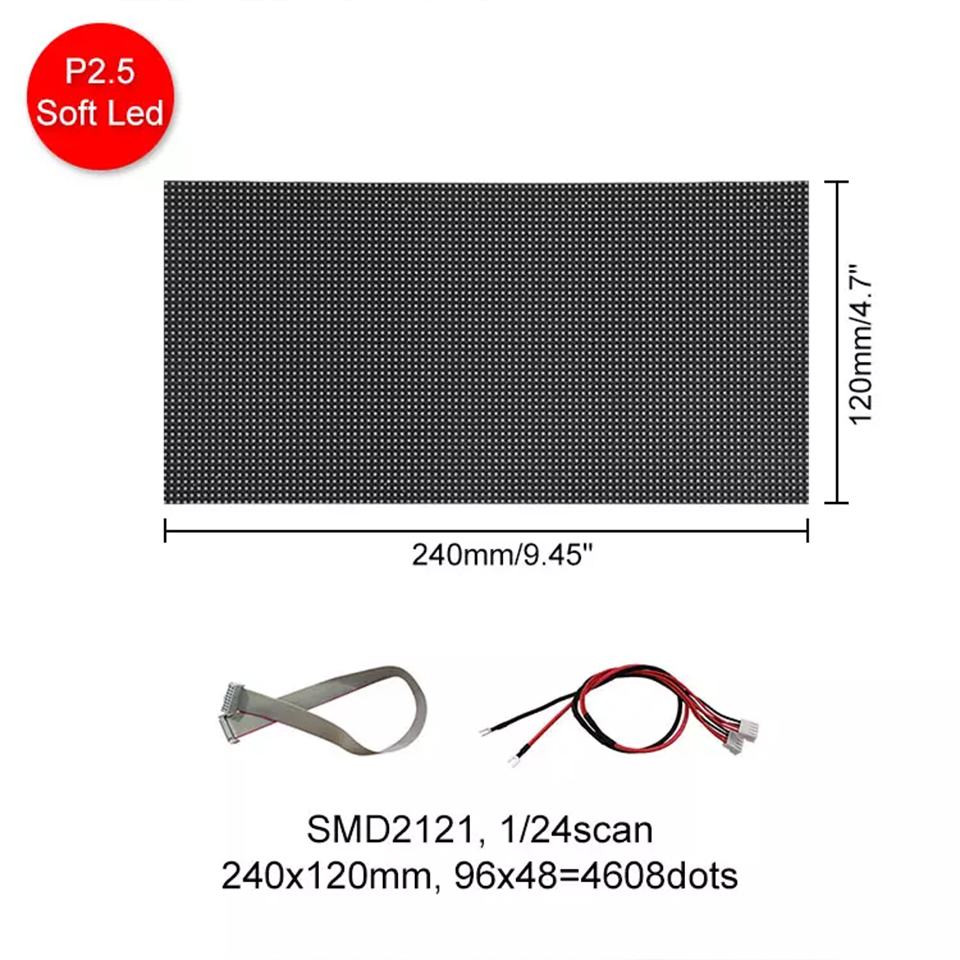 LED 실내 풀 컬러 유연한 모듈 P2.5 240x12 - Video Led Light Panel 리뷰 및 가격