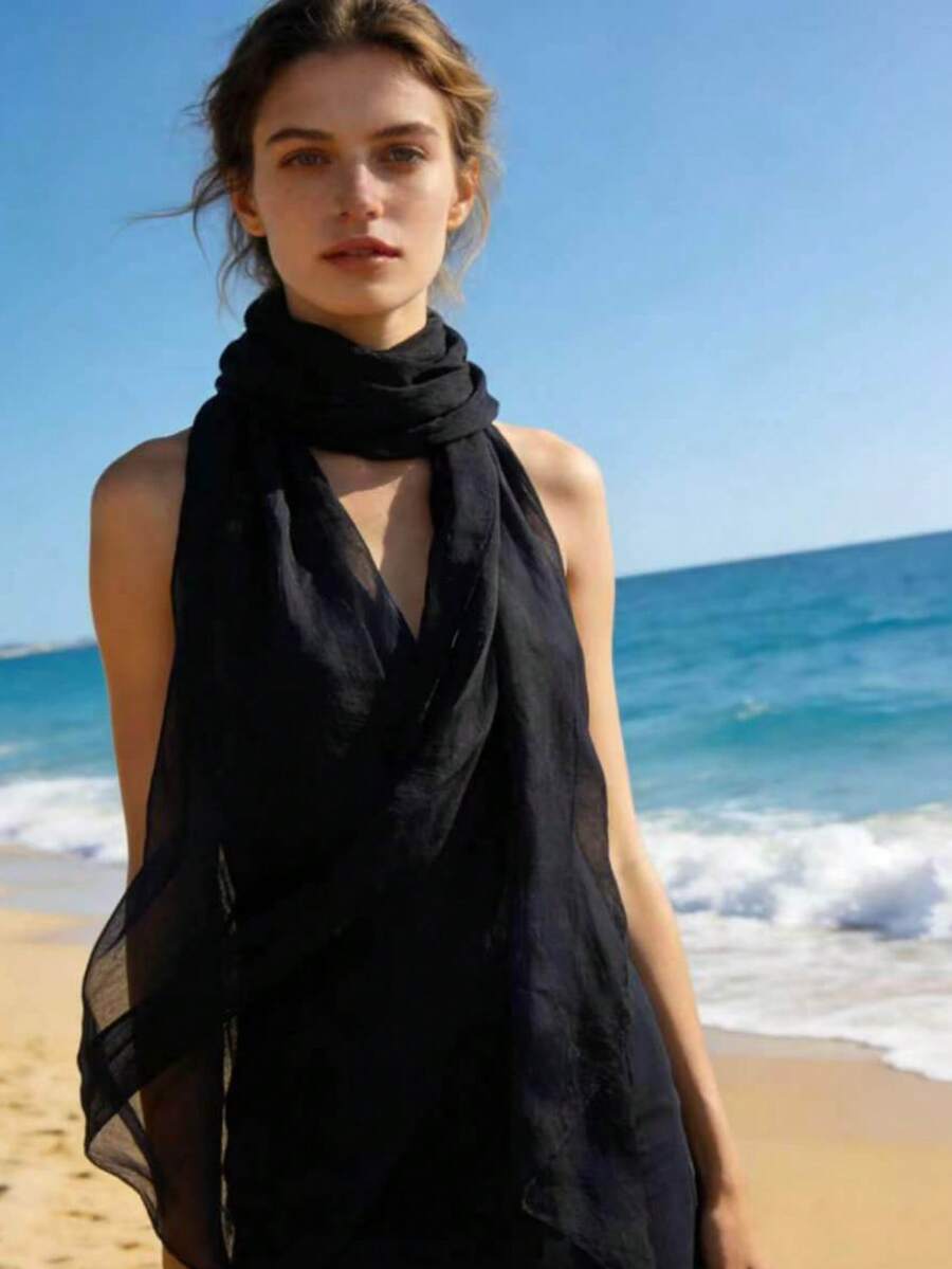 가벼운 발리 시폰 단색 캐주얼 폴리에스터 스카프 여름용 - Photography Bali 리뷰 및 가격