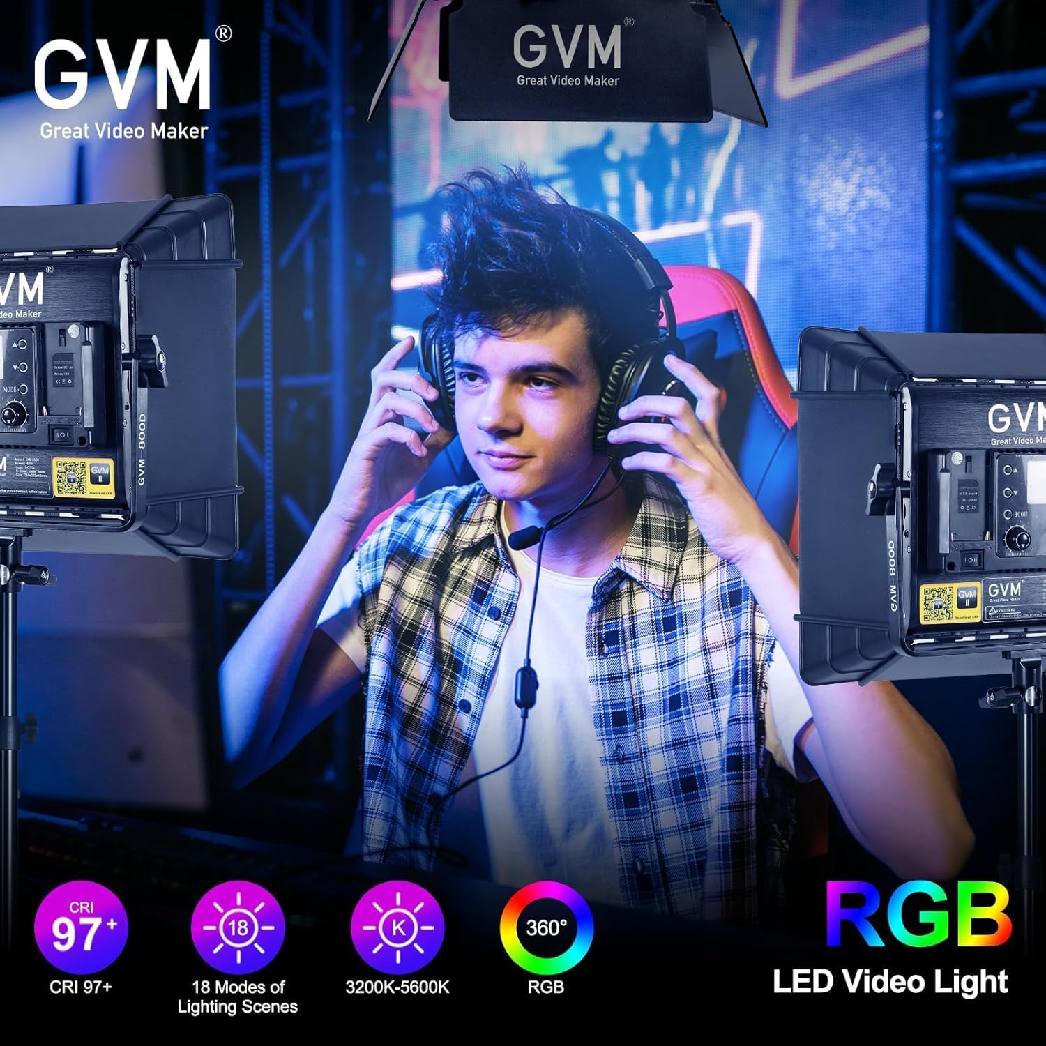 RGB LED 비디오 조명 키트, 3팩 스튜디오 비디오 - Video Led Light Panel 리뷰 및 가격