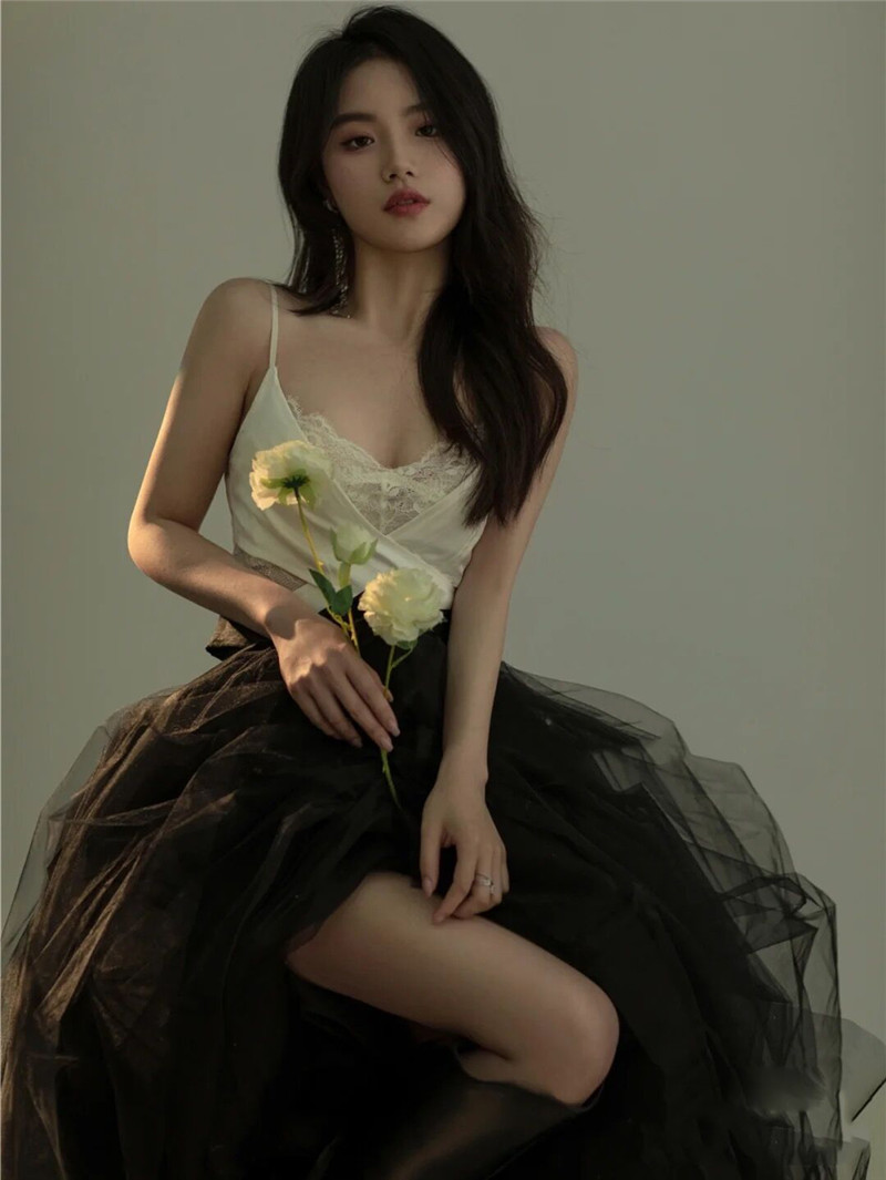 블랙 엔젤 레이스 사진 촬영 의상 일본 스타일 스튜디오 - Photography Outfit 리뷰 및 가격