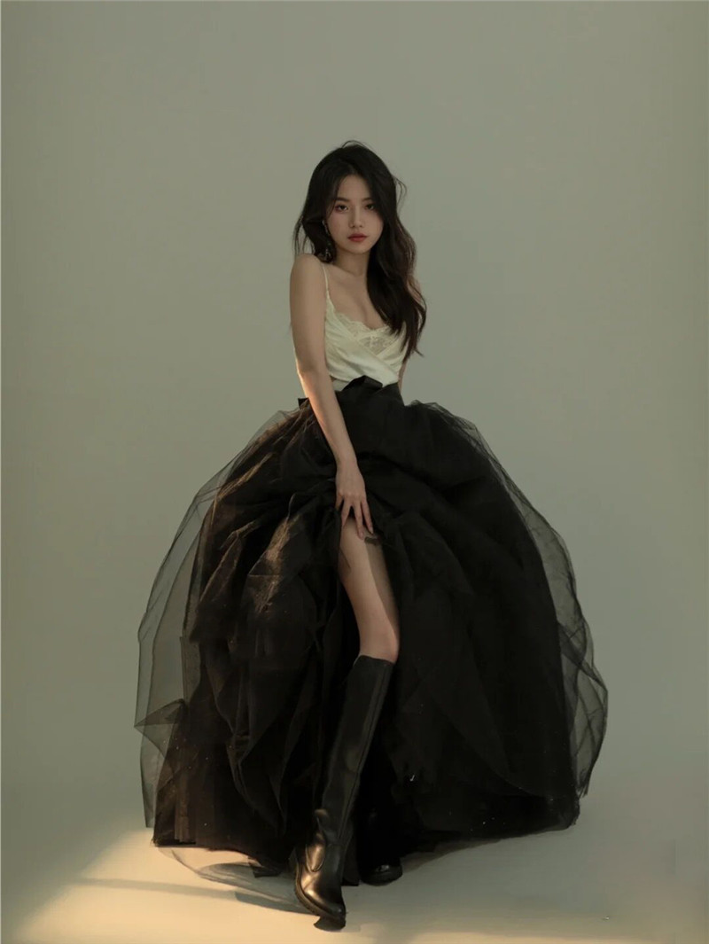 블랙 엔젤 레이스 사진 촬영 의상 일본 스타일 스튜디오 - Photography Outfit 리뷰 및 가격