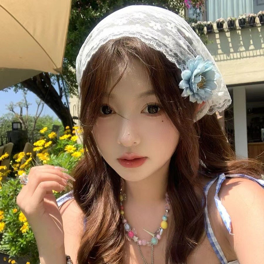 1PC 삼각형 레이스 스카프 화이트 스위트 레이스 터번 - Photography Triangle 리뷰 및 가격